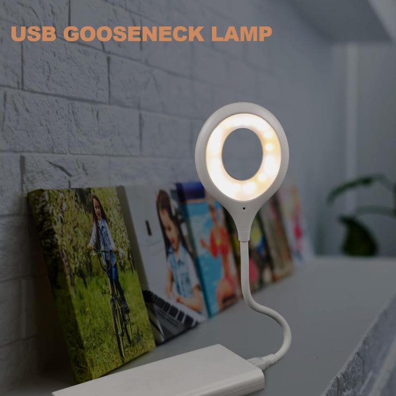 [1pcs ]Voice Control USB Reading Flexible Gooseneck Led Light for Bedside Reading Soft Night Light Smart Voice Activation for Bedroom Office and Study Use