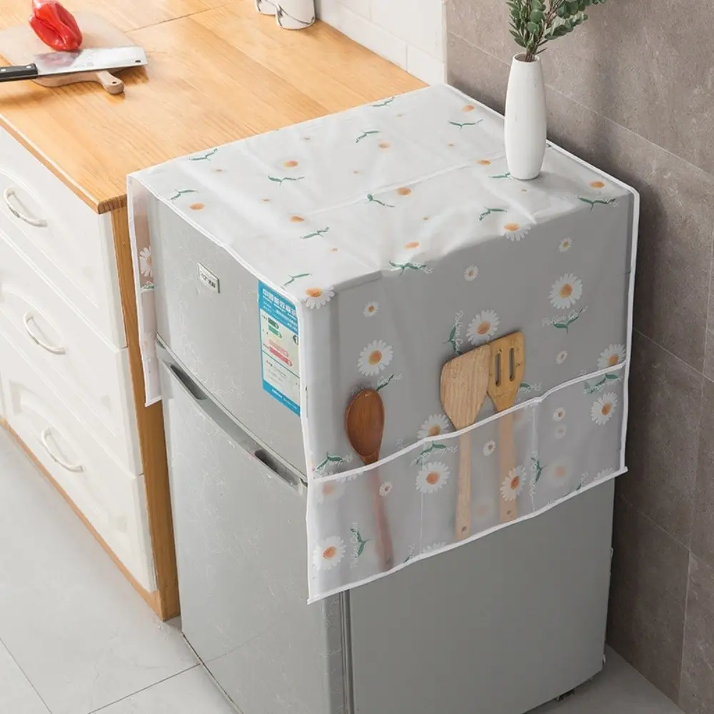 Dust Protection Cloth Refrigerator Cover, Oil Proof Double Door Dust Cover, Single Door Waterproof Cover, Home Use