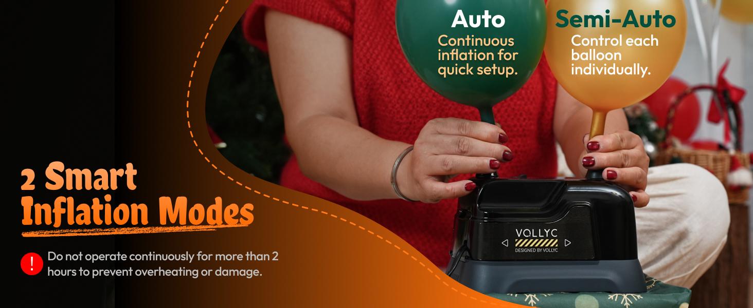 Balloon Pump Electric, Dual Nozzle Balloon Inflator Air Pump, Fast & Easy Inflation for Party Decorations, Birthday, Wedding, Baby Shower – Lightweight, Portable Balloon Blower Machine