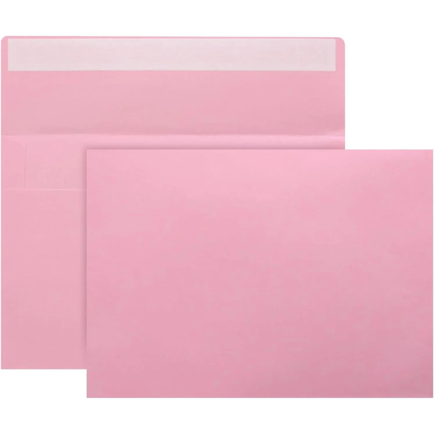 50 Packs A7 5x7 Printable Self-sealing Envelopes for Invitations Photos Postcards Greeting Cards Mailings Wedding Pink White