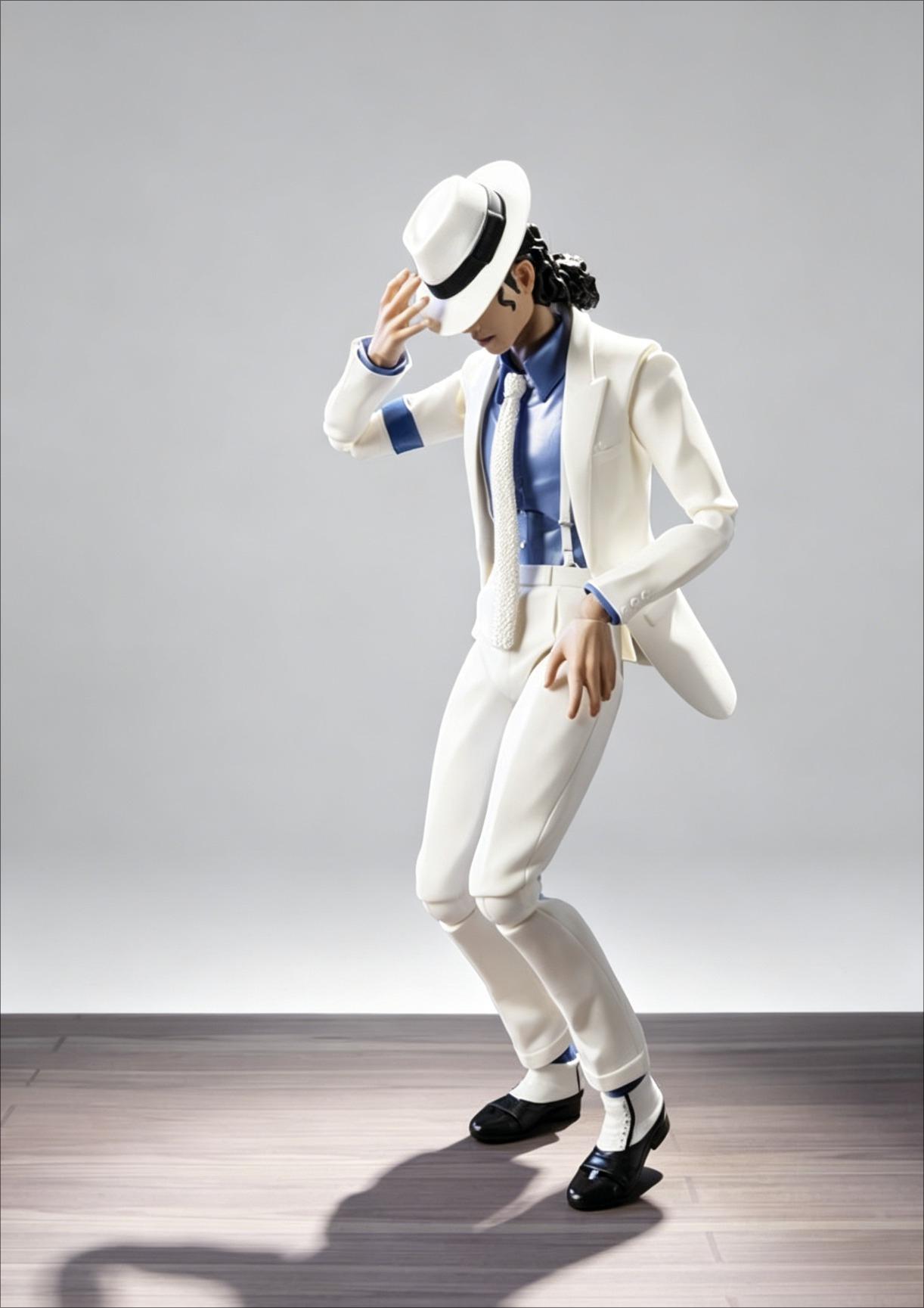 Michael Jackson Smooth Criminal BJD Action Figure 14cm Stress Relief Toy Desktop Decor Perfect Gift for Kids and Adults Collector’s Item Birthday Christmas Halloween Father’s Day Memorial Collectible Ornament Anxiety Relief Fun Gift for Fans