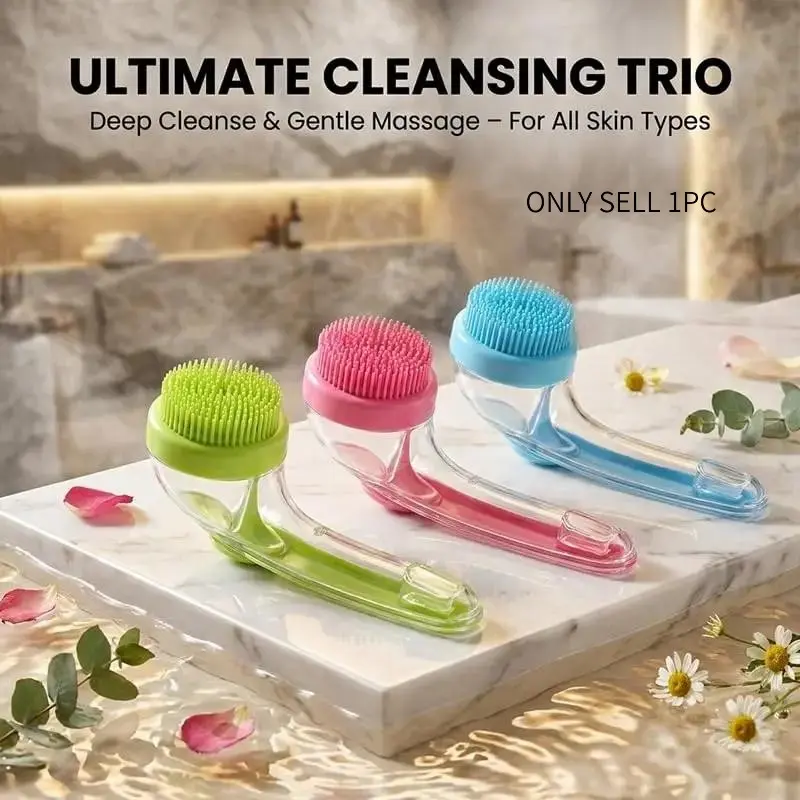 Pet Bath Brush with Shampoo Dispenser Self-cleaning Dog Cat Massage Scrub Brush Easy Clean Grooming Washing Tool Supplies