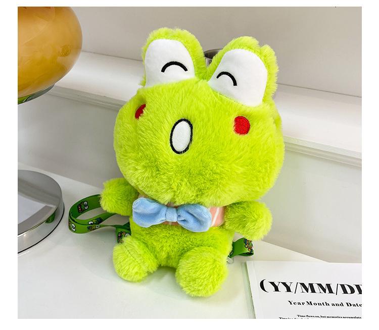 Y2K Korea Cute Cartoon Plush Frog Doll Backpack Anime Messenger Bags Personality Girls Shoulder Bag Kawaii Coin Purse Kids Gifts