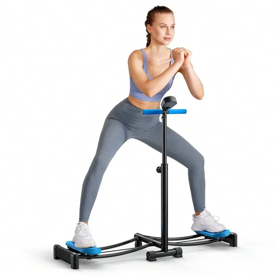 Ski Machine, Simulated Ski Trainer, Adjustable Height Ski Machine Exercise Equipment For Leg Pelvic Floor Muscle Workout, Fun Cardio Fitness Equipment For Home Full Body Workout