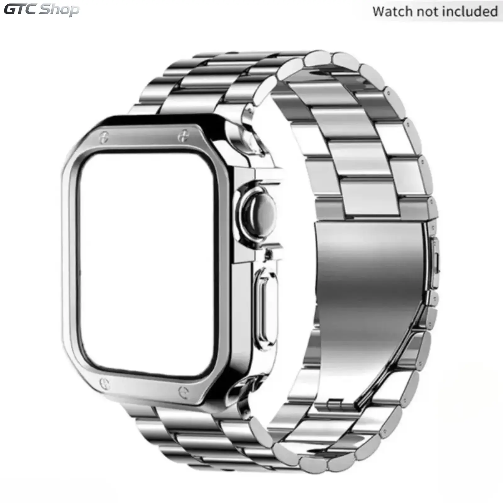 2026 Hot-Selling Accessory Set for Apple Watch Ultra & Series 9–6: Protective Case + Stainless Steel Buckle Band — Durable Electroplated TPU Material, Includes Tool Kit, Smartwatch Accessories