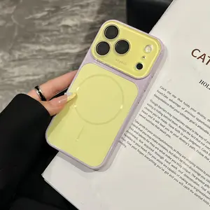 Fashion Dual Tone Acrylic Phone Case, Magsafe Magnetic, Lens Film Included, Scratch-Resistant, Dirt-Proof, for iPhone 17 Pro Max, 16 Pro, 15, 14, 13, 12