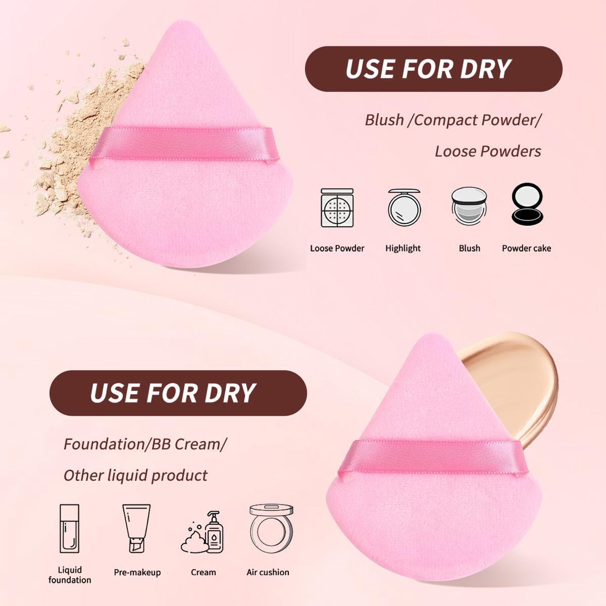 Mixed Color Triangle Powder Puff, 24pcs/set Soft Velvet Blender Puff for Liquid Foundation Cream Loose Powder, Cosmetics Blending Makeup Tool for Beauty, Blending Beauty Sponge