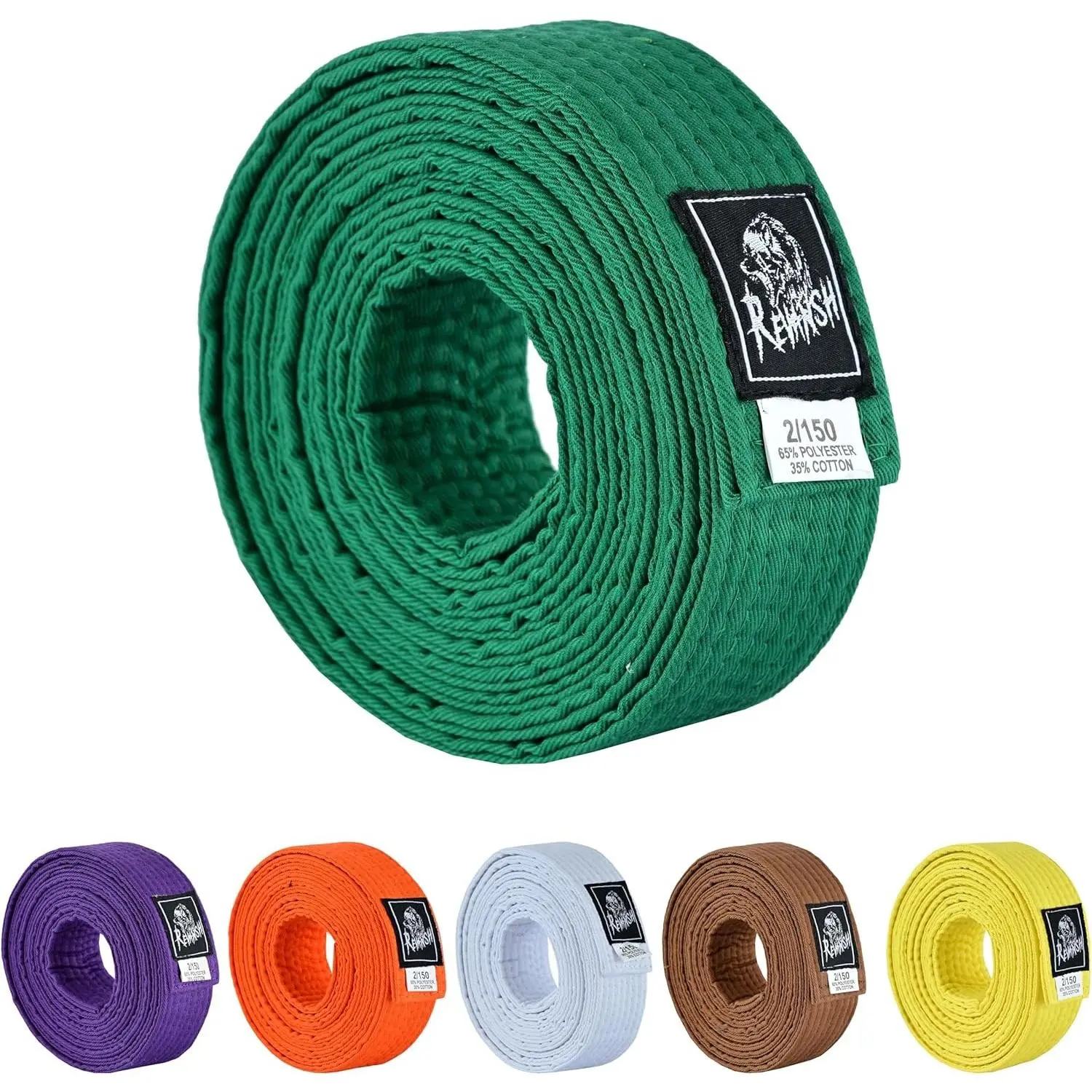 Sports Martial Arts Rank Belt – Unisex Cotton polyester belt for Karate, Taekwondo, Judo & Aikido for all Ages
