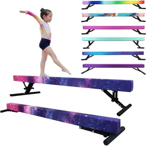 Beam for  8FT Adjustable Gymnastics Beam 8 FT with Triangular Base, High and Low Floor Beams, Gym Equipment for  to Teenager