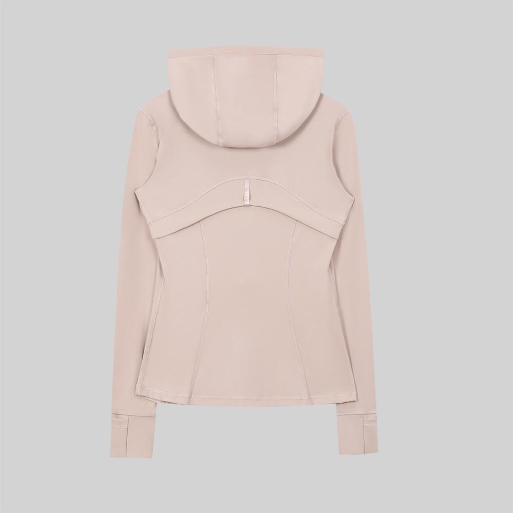LULU  New hooded jacket for summer, thin, quick drying, slimming, tight fitting, sports and elastic jacket, slim fit