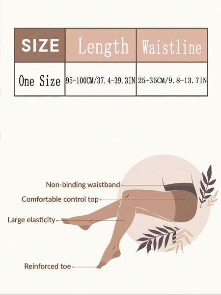 Women's Solid Color Thermal Lined Tights, Casual Comfy High Stretch Warm Pantyhose for Daily Wear, Ladies Tights for Fall & Winter