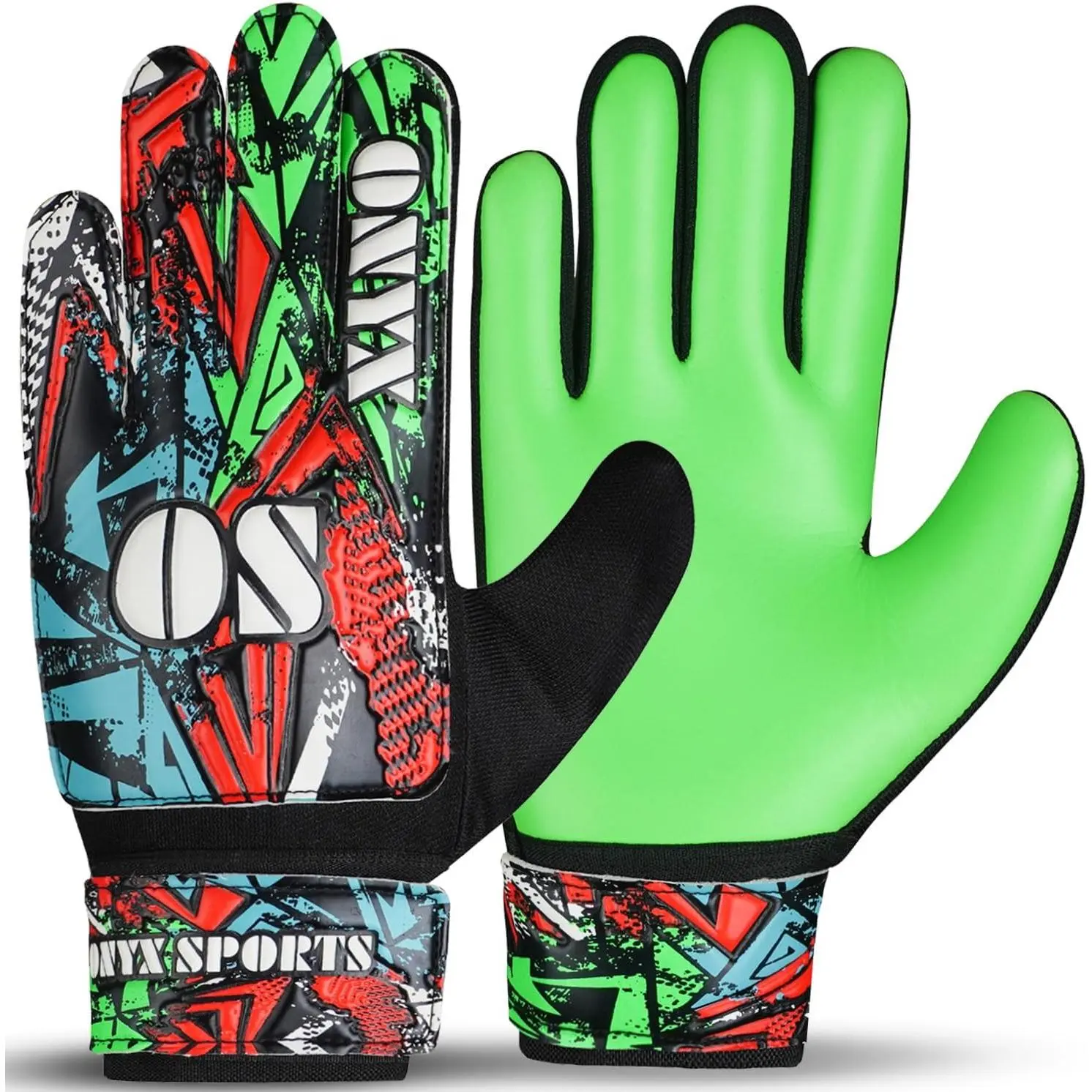 Soccer Goalie Gloves for Kids Boys Children,Youth & Adult Football Goalkeeper Gloves with Double Wrist Protection and 4mm Latex Anti-Slip Strong Grips Palm