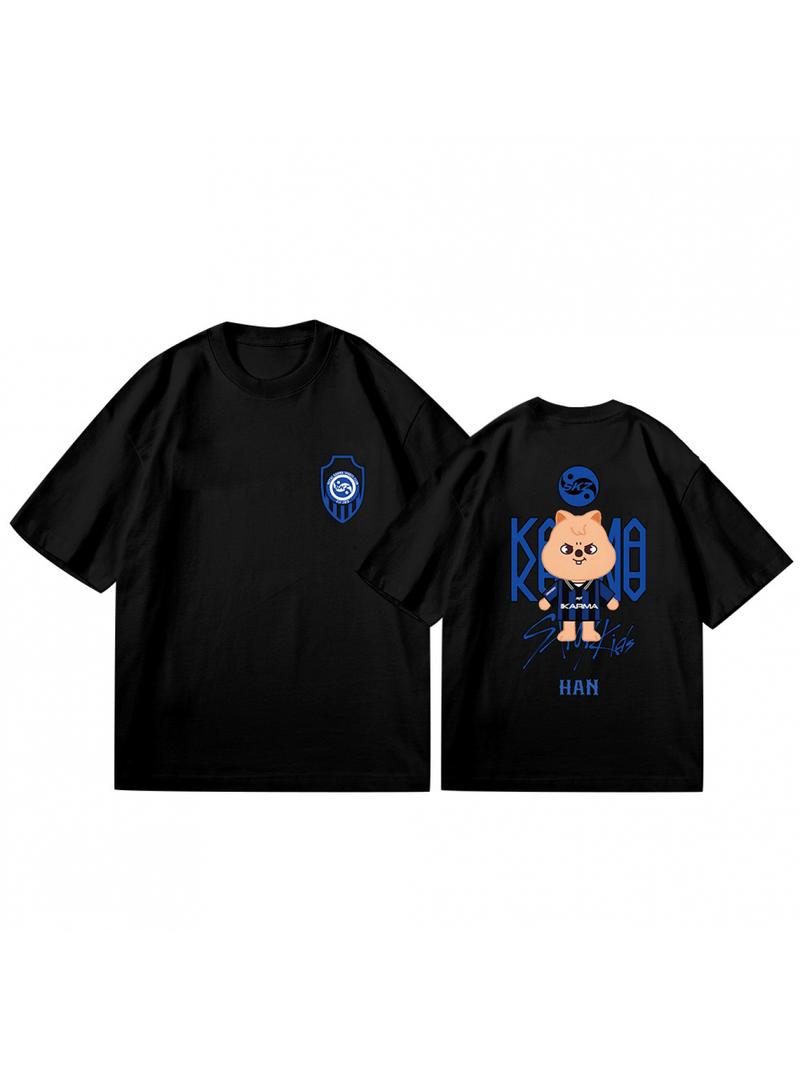 Premium 100% Cotton Ultra Soft & Cozy Stray 4TH Concert T-Shirt - SKZ Logo & K-Fans Merch Reversible Print Collectible Music Tee, Unisex Fan Apparel for Concerts & Casual Attire, Iconic Song Lyrics Design (Machine Washable)
