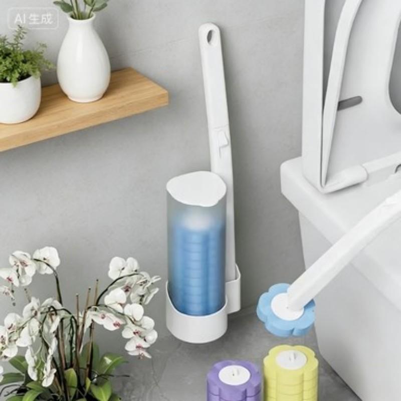Disposable Toilet Brush Set with Scented Replacement Heads Lavender Ocean Lemon Fragrant Tablet System for Deep Cleaning Hygienic Bathroom Maintenance Multi-Layer Head Brush Refill and Cleaner - Floral, Traditional Disposable Toilet Brush Set with Scented Replacement Heads Lavender Ocean Lemon Fragrant Tablet System for Deep Cleaning Hygienic Bathroom Maintenance Multi-Layer Head Brush Refill and Cleaner - Floral, Traditional