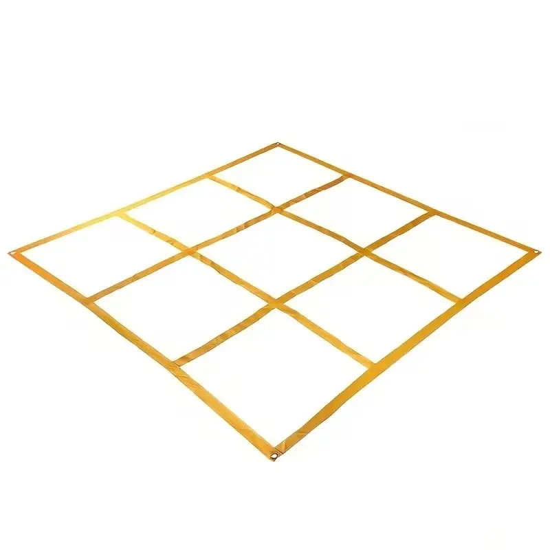 1.5m*1.5m Agility Ladder, Portable Football and Basketball Training Equipment, 9 Squares for Footwork Training, Sports Gear