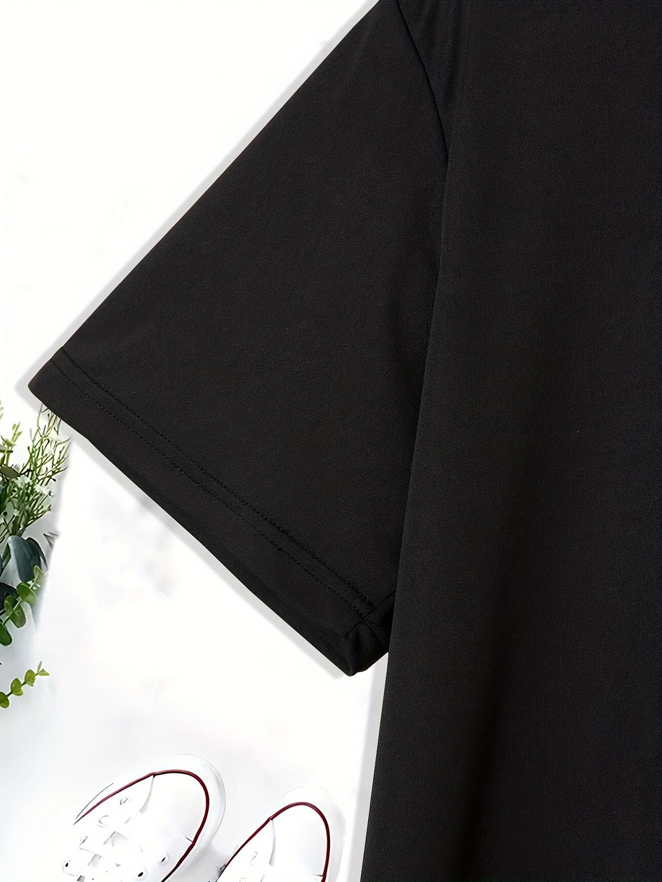 Men's fashionable casual printed short-sleeve T-shirt with cute cat illustrations, comfortable crew neck T-shirt for summer outdoor sports