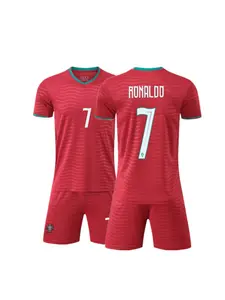 Breathable Sports Set, Boys Girls Casual Short Sleeve and Shorts Kit, RONALDO Asymmetrical Design, Perfect Gift for Kids