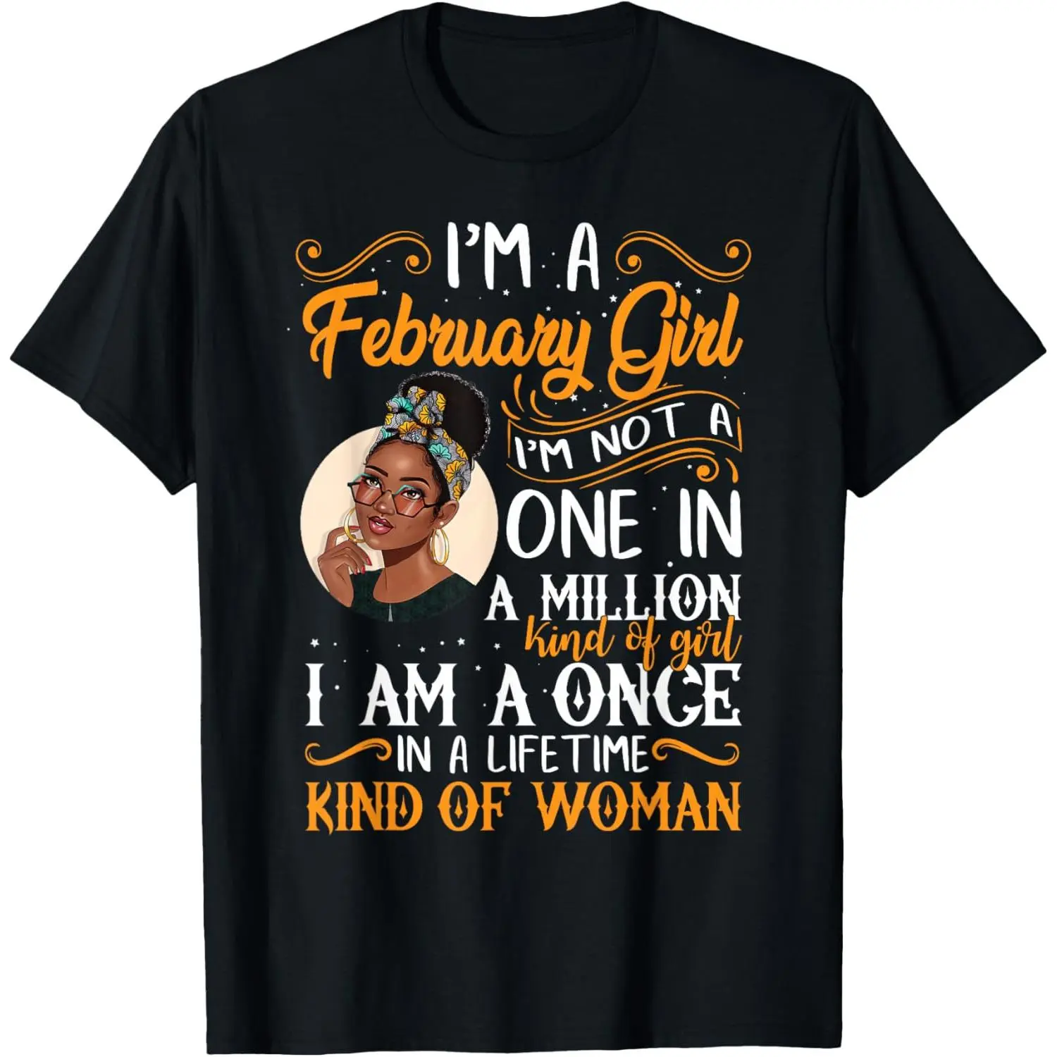 I'm A February Girl Black Women Aquarius Birthday T-Shirt