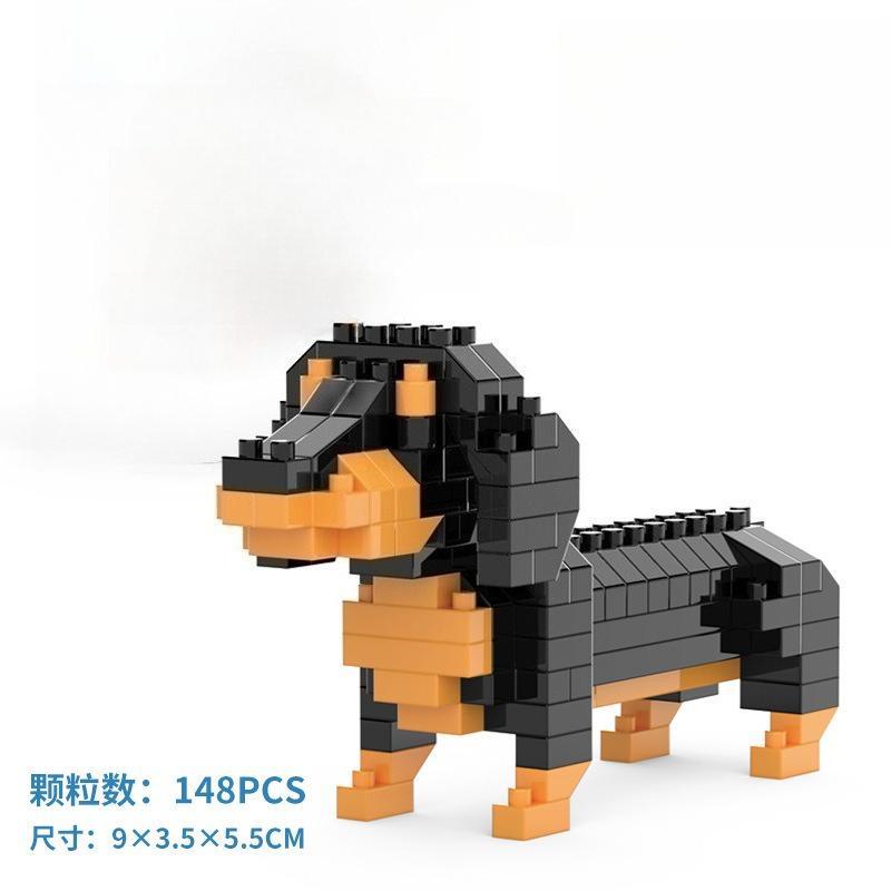 148PCS Dachshund Dog Building Blocks Toy for Adults and Kids Detailed and Lifelike Design Fun and Educational Construction Set