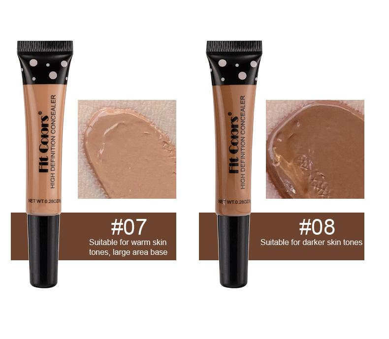 1pcs|Fit Colors Viral TikTok 8-Shade Full-Skin Tube Concealer | Conceal & Contour Nourishing | Hide Dark Circles/Acne | Daily Makeup Concealer Foundation