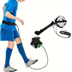 Personal soccer training belt — no-hold ball kicking and juggling trainer — adjustable belt, soccer training aid — no chasing required — portable and durable, enhances ball control — suitable for children and adults, for indoor and outdoor use