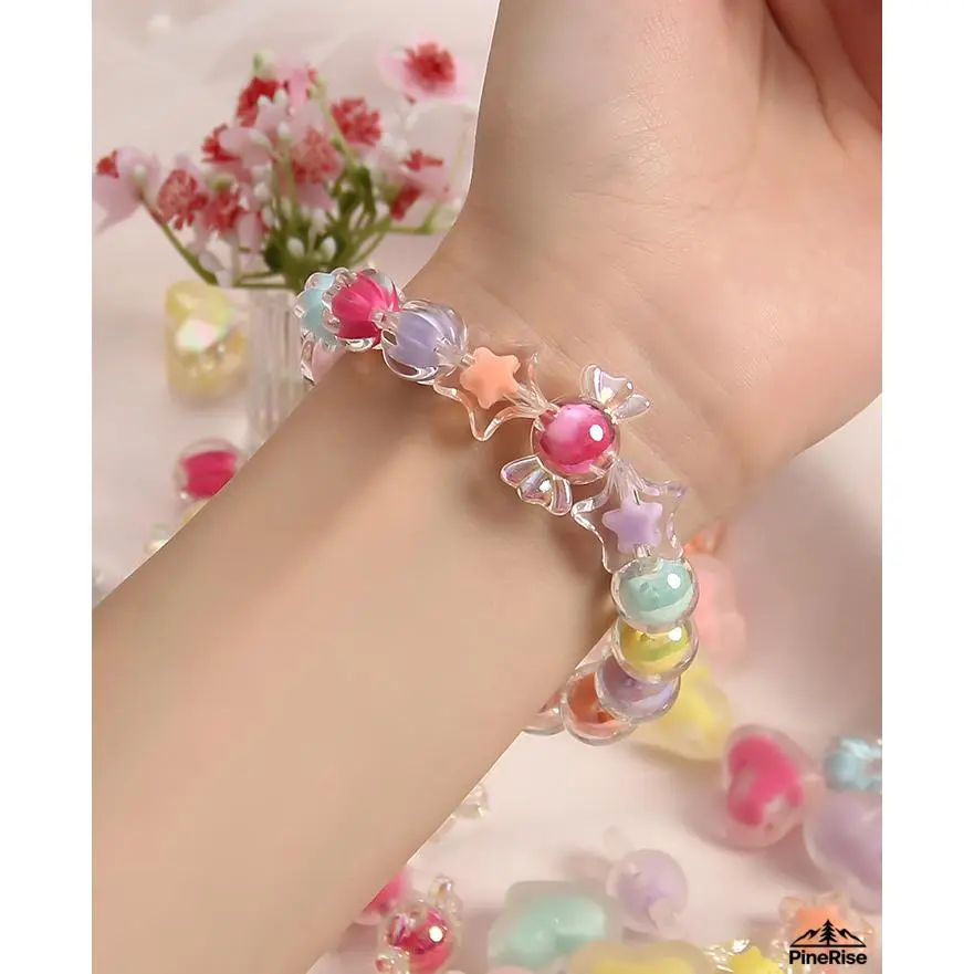 Mixed Style Acrylic Loose Beads DIY Beading Supplies For Handmade Phone Lanyard Fashion Jewelry Craft Accessory For Indoor Leisure Handmade Ornament Creation Matching