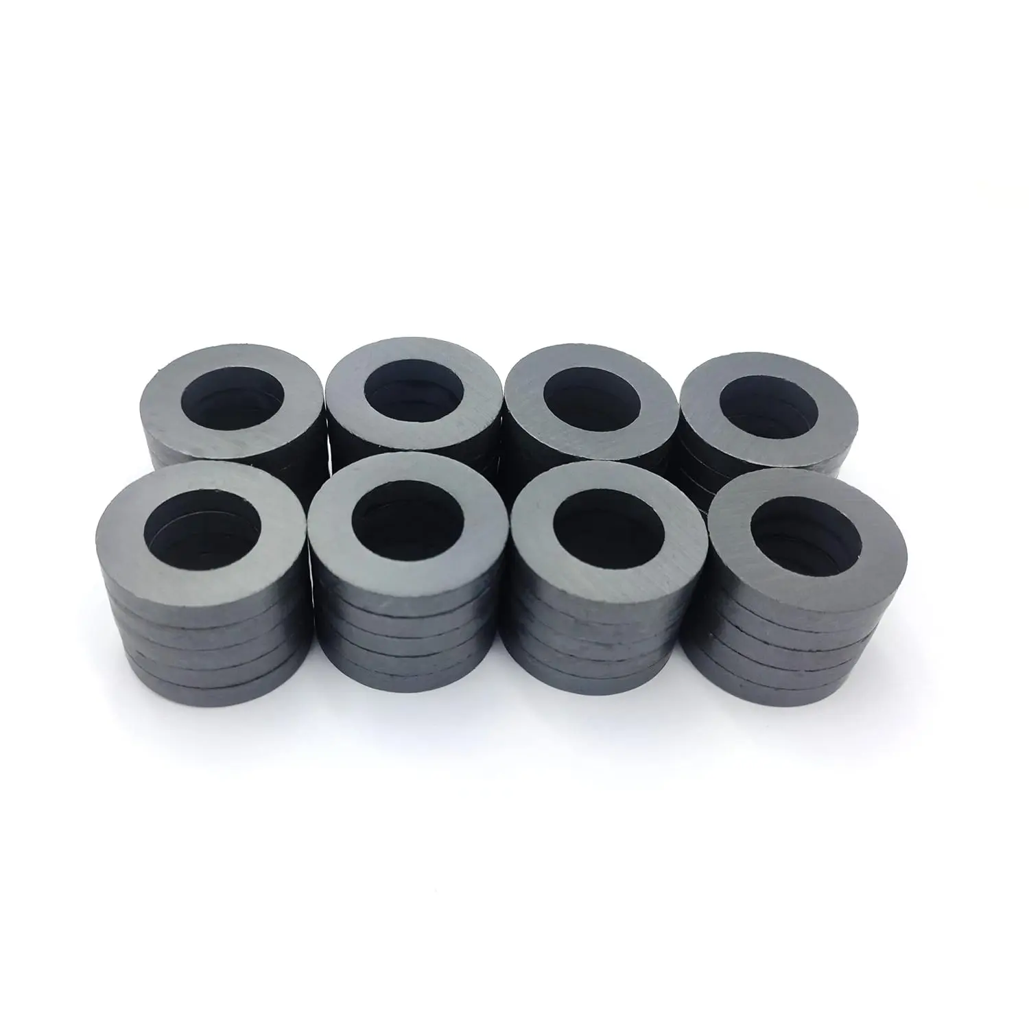 Ferrite Ring Magnets with Holes - 1.26 in (32mm) Round Disc Donut Magnets for Refrigerator, Science Kits, Crafts (Pack of 40), Round Discs