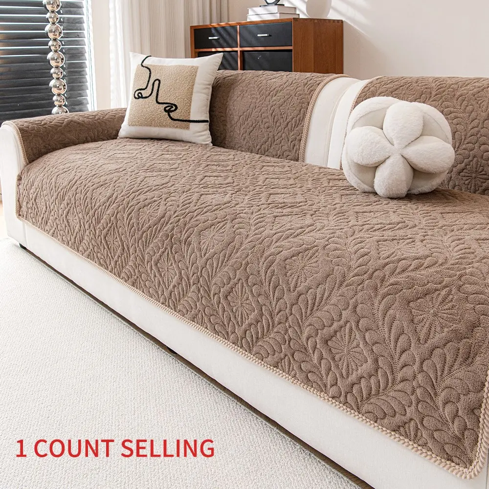 Nordic Retro Plush Sofa Cushion, Non-Slip Sofa Seat Pad, Durable Wear-Resistant Sofa Protector, Sofa Decorative Cover, Sofa Couch Protector