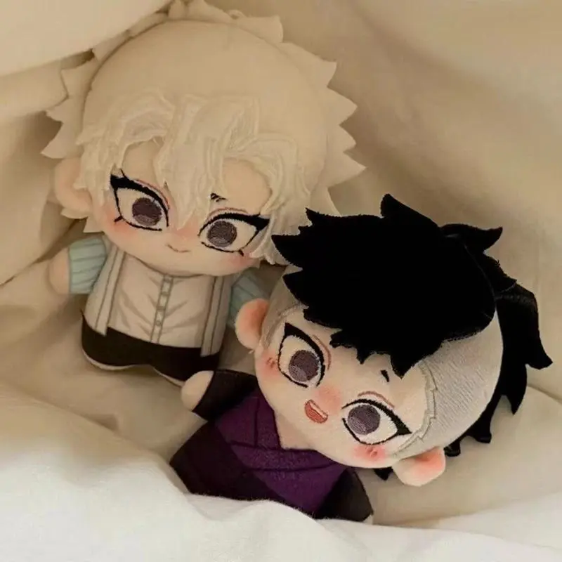 10cm Demon Slayer Shinazugawa Sanemi Plush Doll Pendant Shinazugawa Genya Stuffed Toy Backpack Dolls Fans Collect Birthday Gift