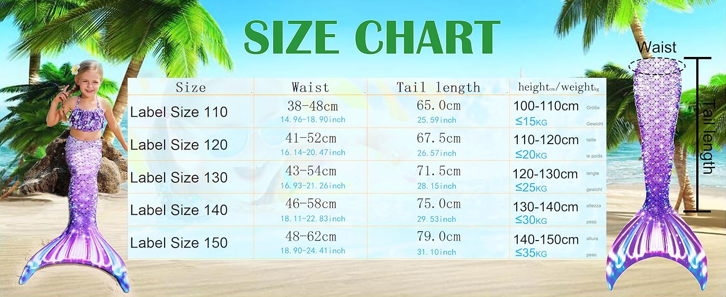 Girls Mermaid Bikini Swimsuit 3 Piece Set Princess Bathing Suit Summer Beach Wear(HEIXAIN-M6) Girls Mermaid Bikini Swimsuit 3 Piece Set Princess Bathing Suit Summer Beach Wear(HEIXAIN-M6)