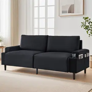 80.7" Loveseat Sofa, Fabric Modern Sleeper Sofa Couch for Living Room, Sofa Cama with Solid Wood Frame, Easy to Install, Sleeper Recliner Furniture for Apartment, Bedroom, Dorm, Office