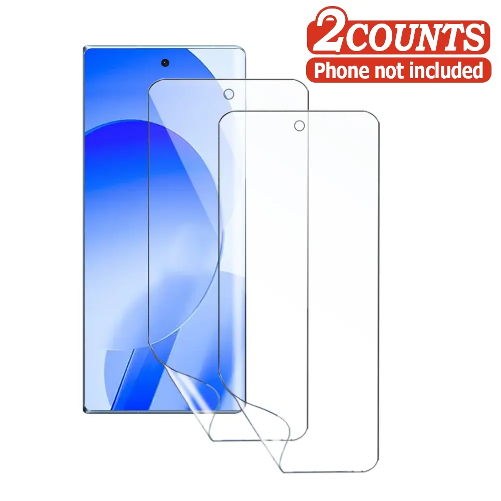 2Pcs HD Flexible Outer Small Screen Hydrogel Protector Compatible with VIVO X Fold/X Fold+/X Fold2, Full Edge Wrap Coverage, Anti Micro Scratches, Boost Long-Lasting Screen Wear Resistance