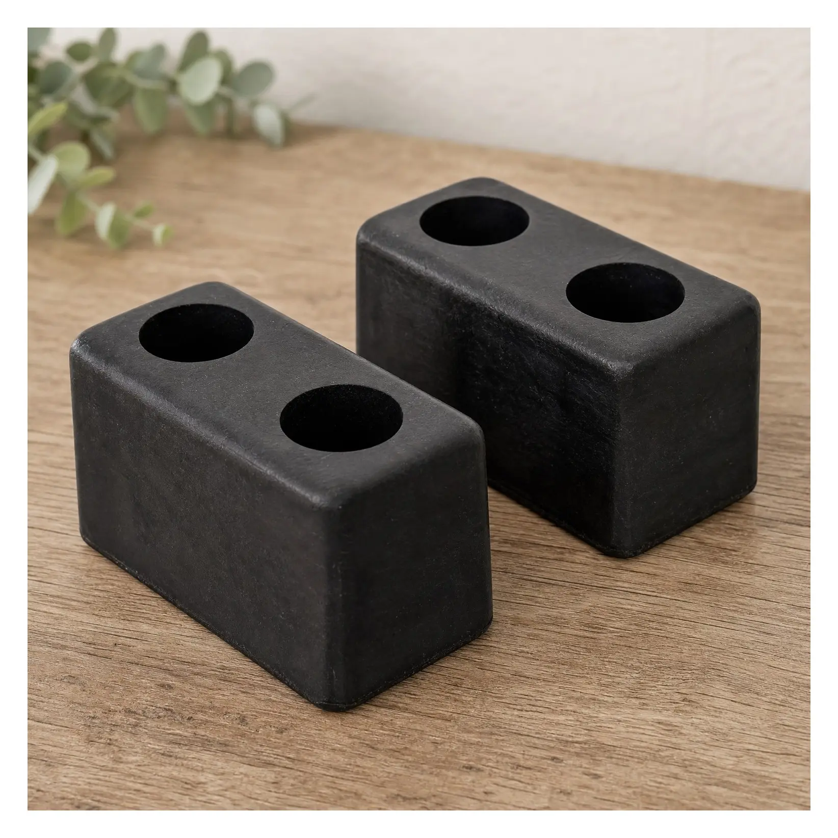 B5500 Molded Rubber Bumper Set, 3 x 3-1/2 x 6 Inch Tall, Durable Rectangular Bumpers for Truck and Trailer Protection, Compression-Molded Impact Guard, Pack of 2Gift