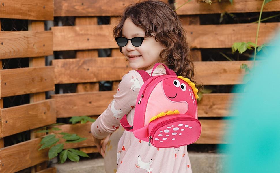 BY-XY Toddler Backpack Harness with Safety Leash, Cute Dinosaur Harnesses with Kids Anti Lost Wrist Link, Mini Child Schoolbag with Wristband Tether Strap and Protection Leashes for Baby Girls (Pink) BY-XY Toddler Backpack Harness with Safety Leash, Cute Dinosaur Harnesses with Kids Anti Lost Wrist Link, Mini Child Schoolbag with Wristband Tether Strap and Protection Leashes for Baby Girls (Pink)