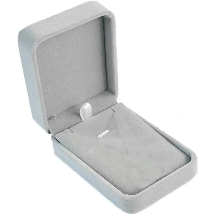 Grey  Necklace Pendant Box Small  Case Organiser  Boxes