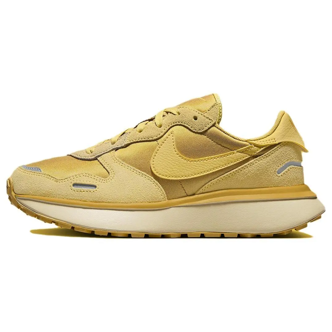 Nike Phoenix Waffle Women’s Low-Top Casual Shoes for Everyday Comfort in Yellow Verifiable, with credentials and supporting global authentication