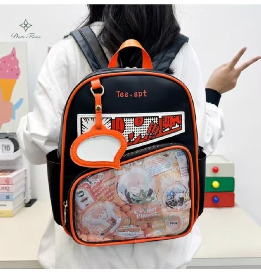 Y2k Anime Ita Backpacks Girls Transparent Bag Students DIY Display Schoolbag Cute Large Capacity Rucksack Casual Travel Knapsack