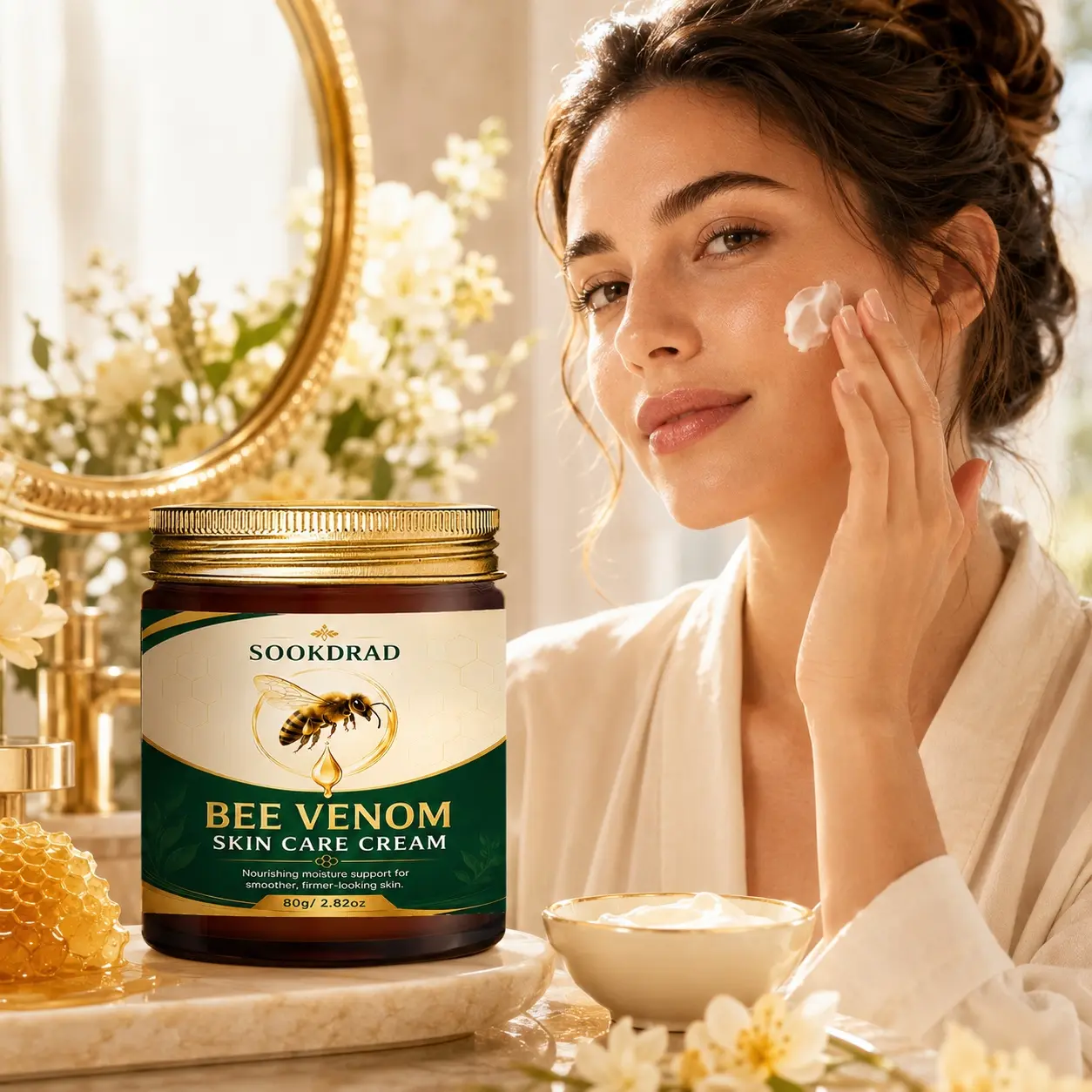 Bee Venom Skin Care Cream, nourishing moisture, smoother skin, firmer skin, 2.82oz, 80g