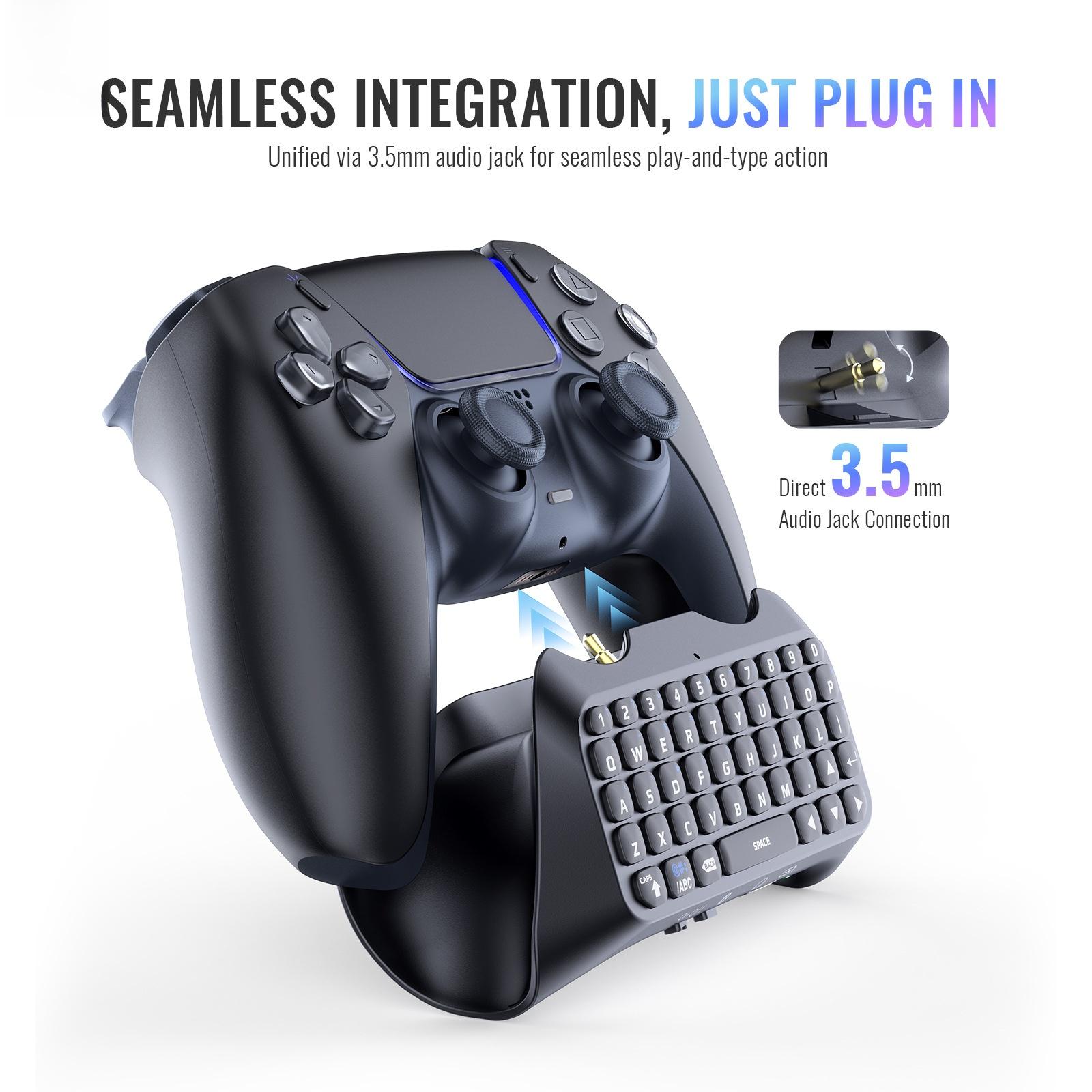 🎙️ PS5 Controller Wireless Keyboard |   Built-in Speaker for Voice Chat - Gamer Must-Have ✅ PS5 Wireless Controller Keyboard with Speaker |   Lag-Free Voice Chat - Essential Accessory