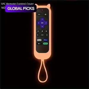 Luminous Remote Control Cover& Storage Bag, Remote Storage Case with Lanyard, Remote Control Protector Compatible with TCL, Hisense and Roku TV, Travel Storage, Storage Bag #GLOBAL PICKS