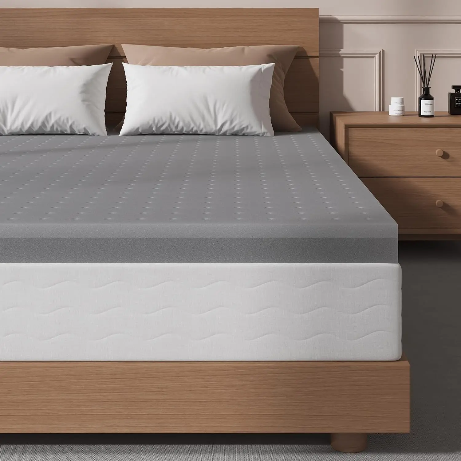 Extra Firm Mattress Topper Queen Size 2 Inch - Extra Hard Memory Foam Bed Topper Pressure Relief - Cooling High-Density Foam Mattress Pad - No Odor, CertiPUR-US Certified, Back Side Sleepers
