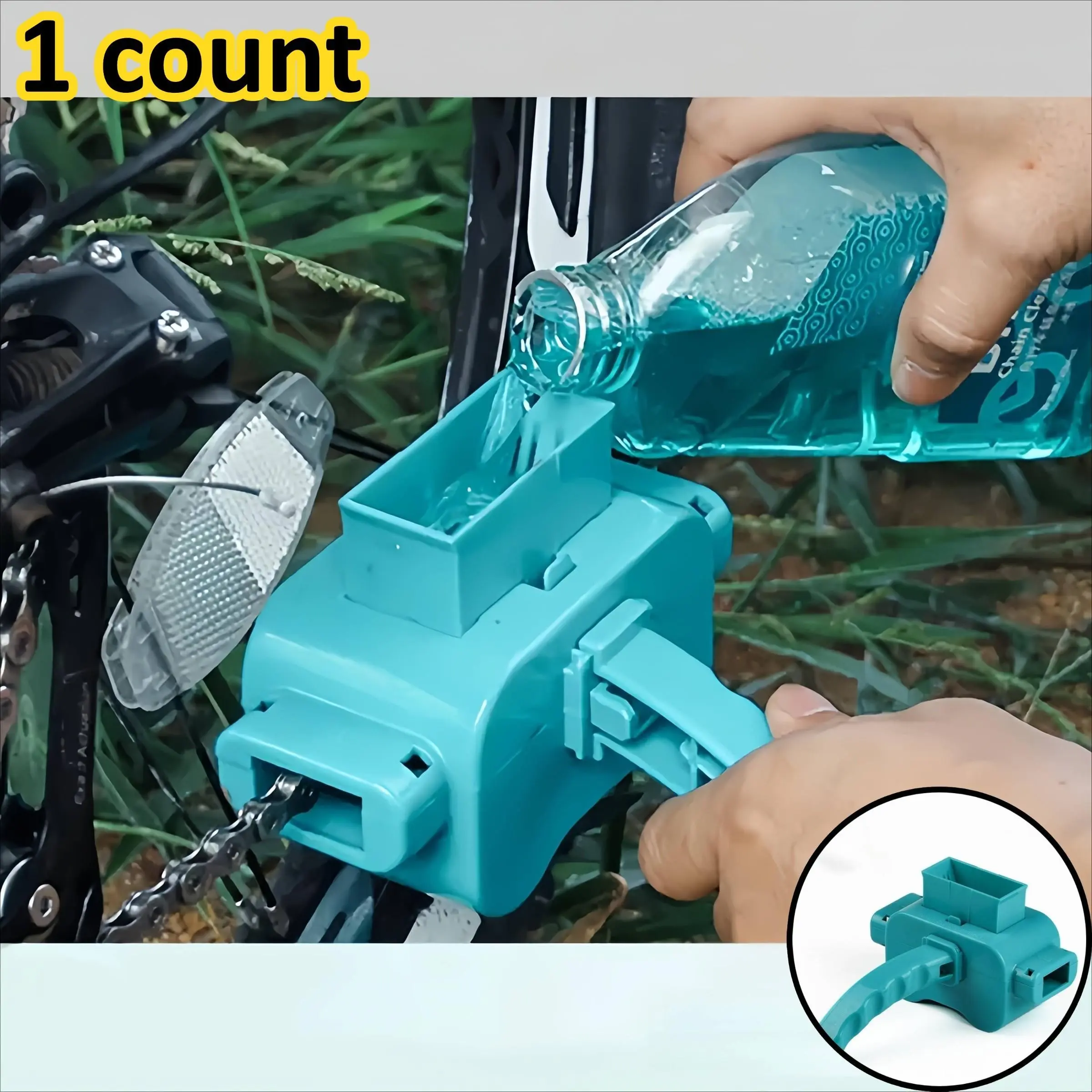 Professional Portable Bicycle Chain Cleaning Kit, 3-Stage Fine Brush Tool, Effective Stain Removal, Smooth Operation