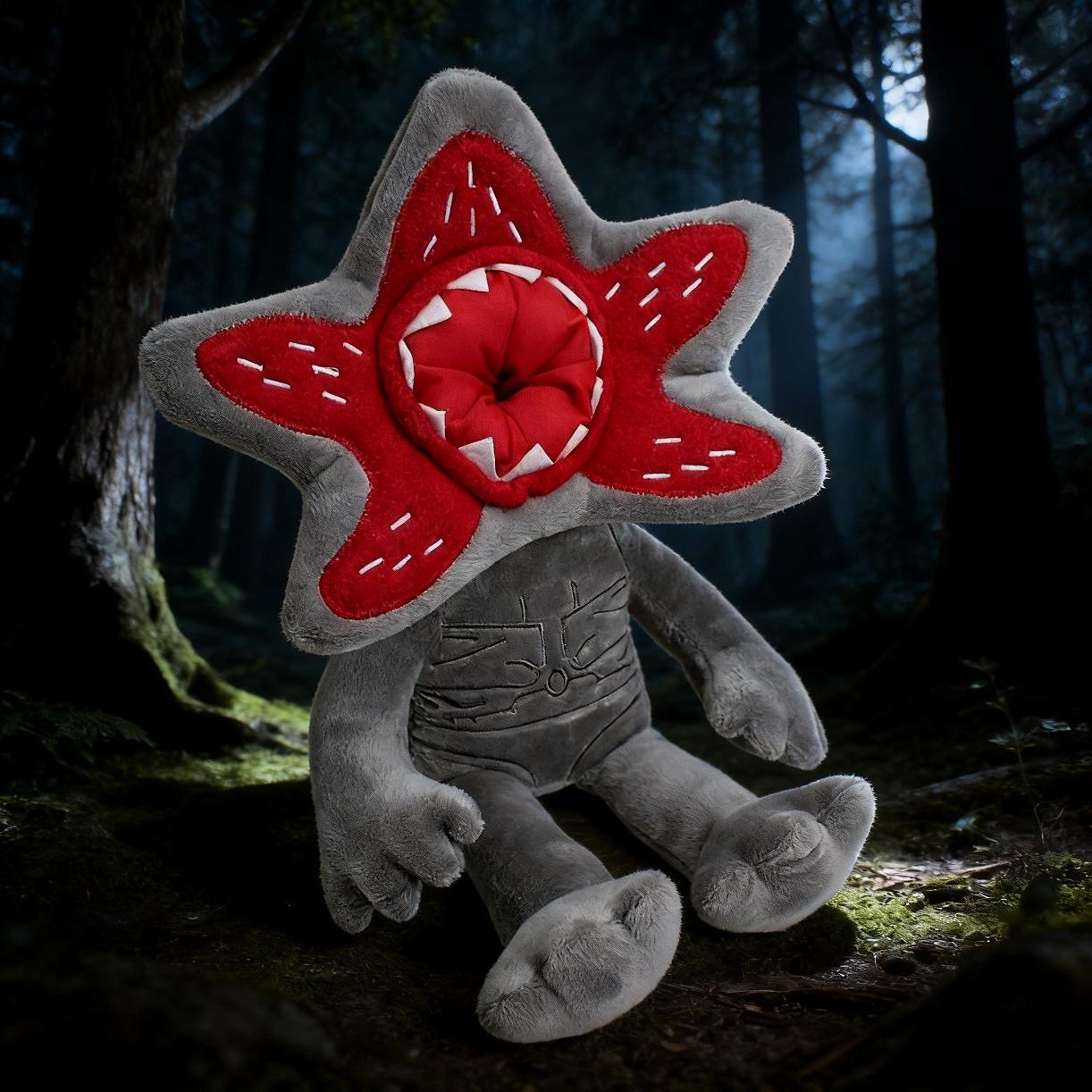 20cm Stranger Things Demon King Man-Eating Flower Plush Toy, Soft and Scary Monster Doll, Realistic 3D Teeth, Virus Stress Relief Toy, Sensory Game Gift, Halloween Birthday Desktop Decoration, Collectible Pillow for Children and Adults