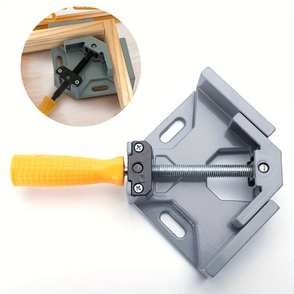 MINI Durable Aluminum Alloy 90 Degree Right Angle Clamp with Adjustable Swivel Jaw, Woodworking & Welding Corner Clamp, DIY Carpenter Tool for Cabinets Drawers Assembly, Perfect Gift for Men