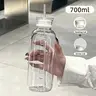 Clear High Borosilicate Glass Water Bottle, Glass Drinking Bottle with Time Marker,2 Leak Proof Lids & Reusable Straw,Wide Mouth Heat Resistant BPA Free Dishwasher Safe,Portable for Hot Cold Drinks Home Office Gym Travel