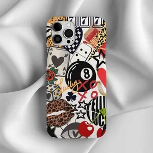 Coquette Collage 8 Ball Aesthetic Polycarbonate Cellphone Case - Shockproof Durable Protection Shell, Cute Street Style Vibe Accessory, Tech Accessories for iPhone 15-17 Series