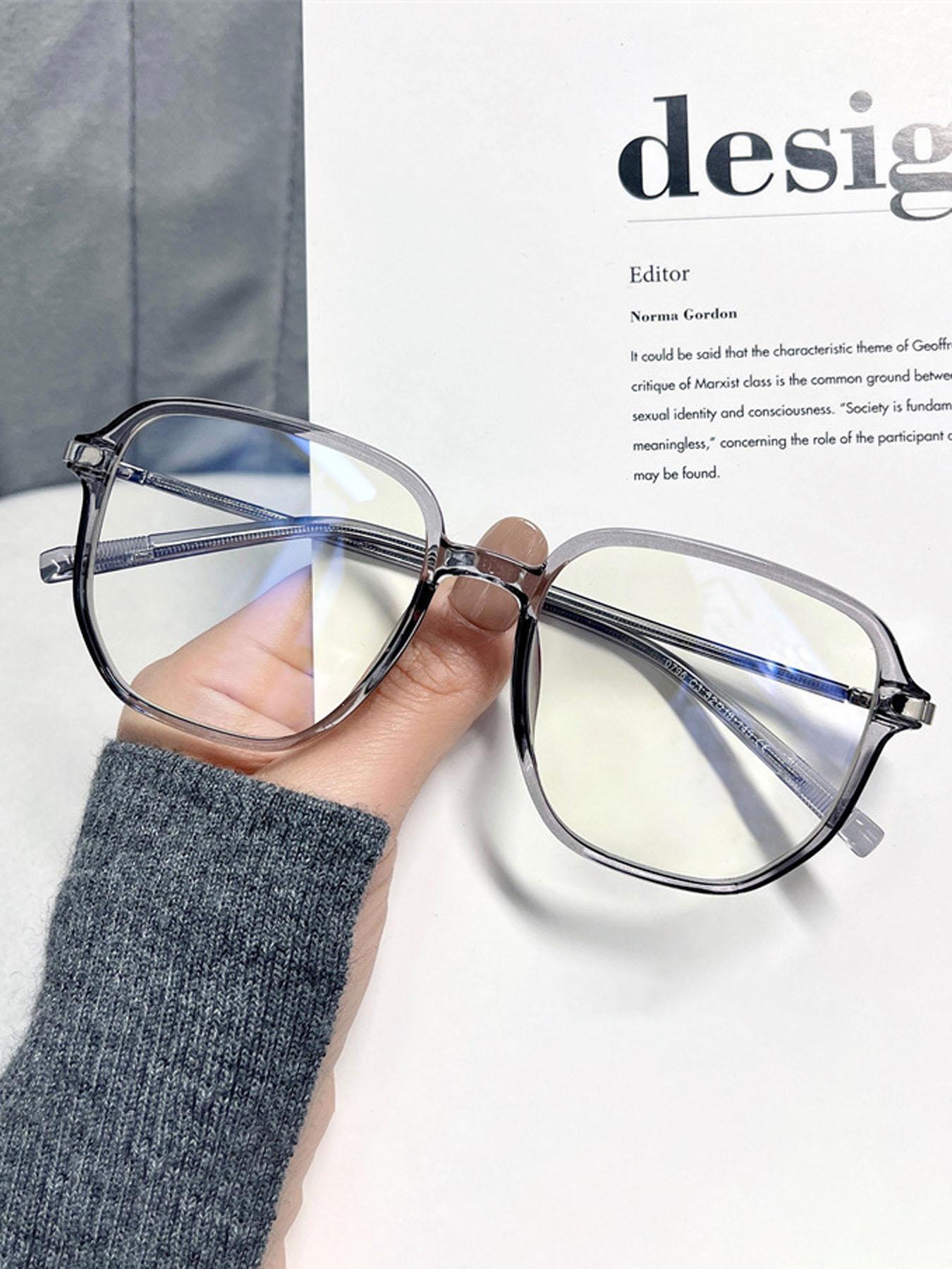 Simple Anti-blue Light Square Frame Eyeglasses for Women, Fashion Tortoiseshell Pattern Eyeglasses for Work, Daily Clothing Decor, Perfect for Student Daily Use, Trendy Frames