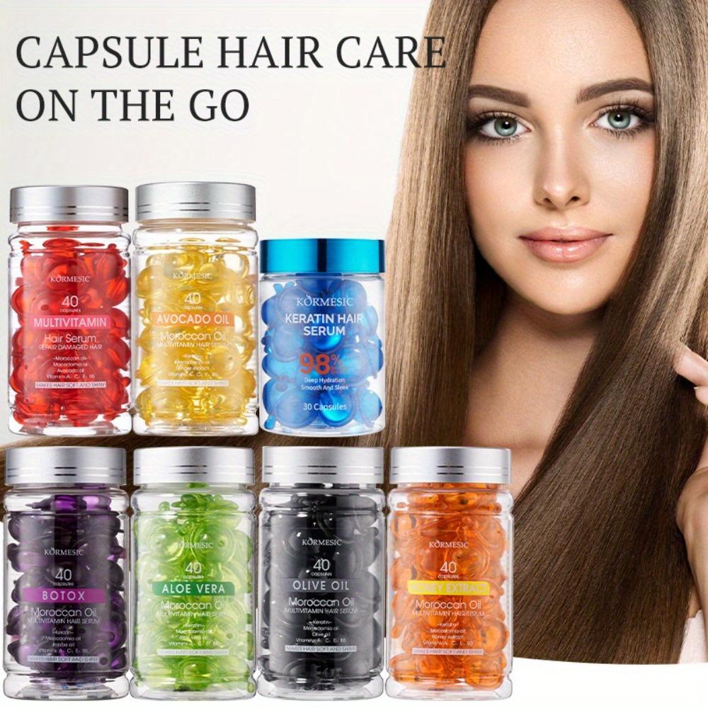 40 capsules Multivitamin, Aloe Vera Oil &Moroccan Oil and Avocado Oil Hair Serum