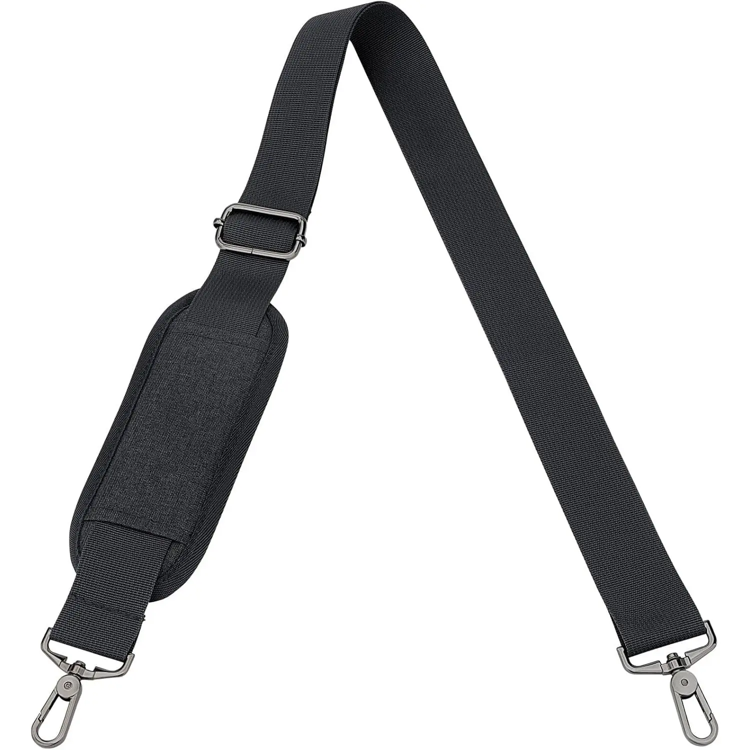 59 Inch  Strap  Strap for Laptop Bag, Black | Adjustable Soft Padded  Strap with Metal Hooks for  Bag, Messenger Bag, Travel Duffel Bag, Crossbody Bag