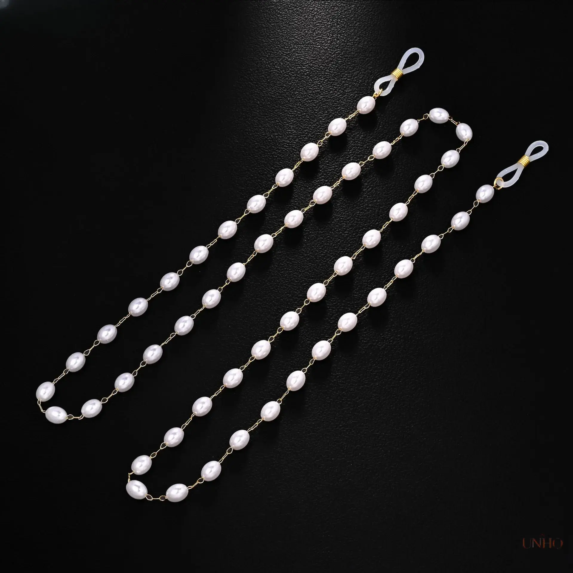 Women’s Elegant Pearl Eyeglass Chain, Beaded Glasses Lanyard With Anti-Slip Silicone Grips, Fashion Sunglasses Strap For Daily Travel Eyewear Accessory